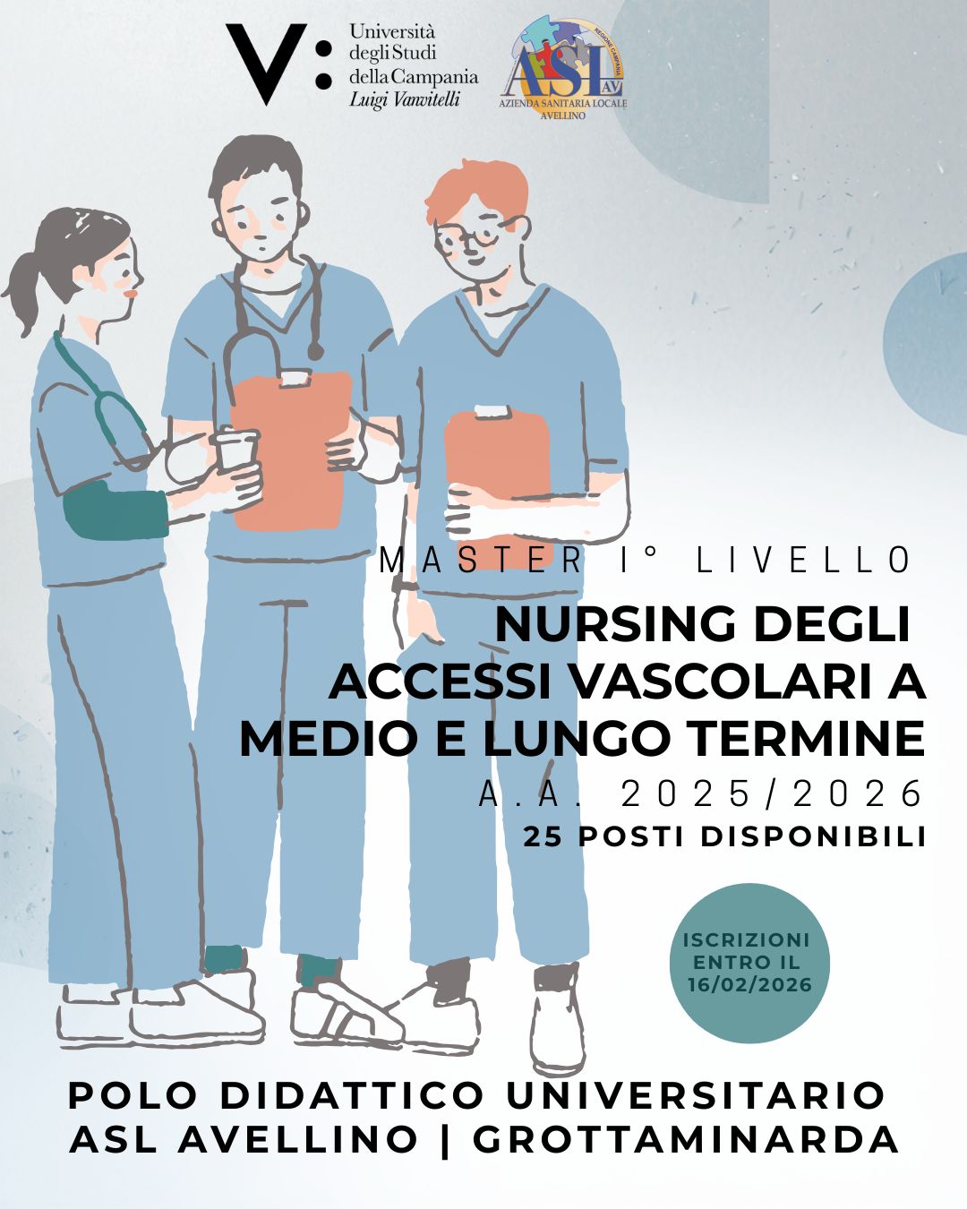 A Grottaminarda parte il primo master di alta formazione dell’Asl sul Nursing degli accessi vascolari