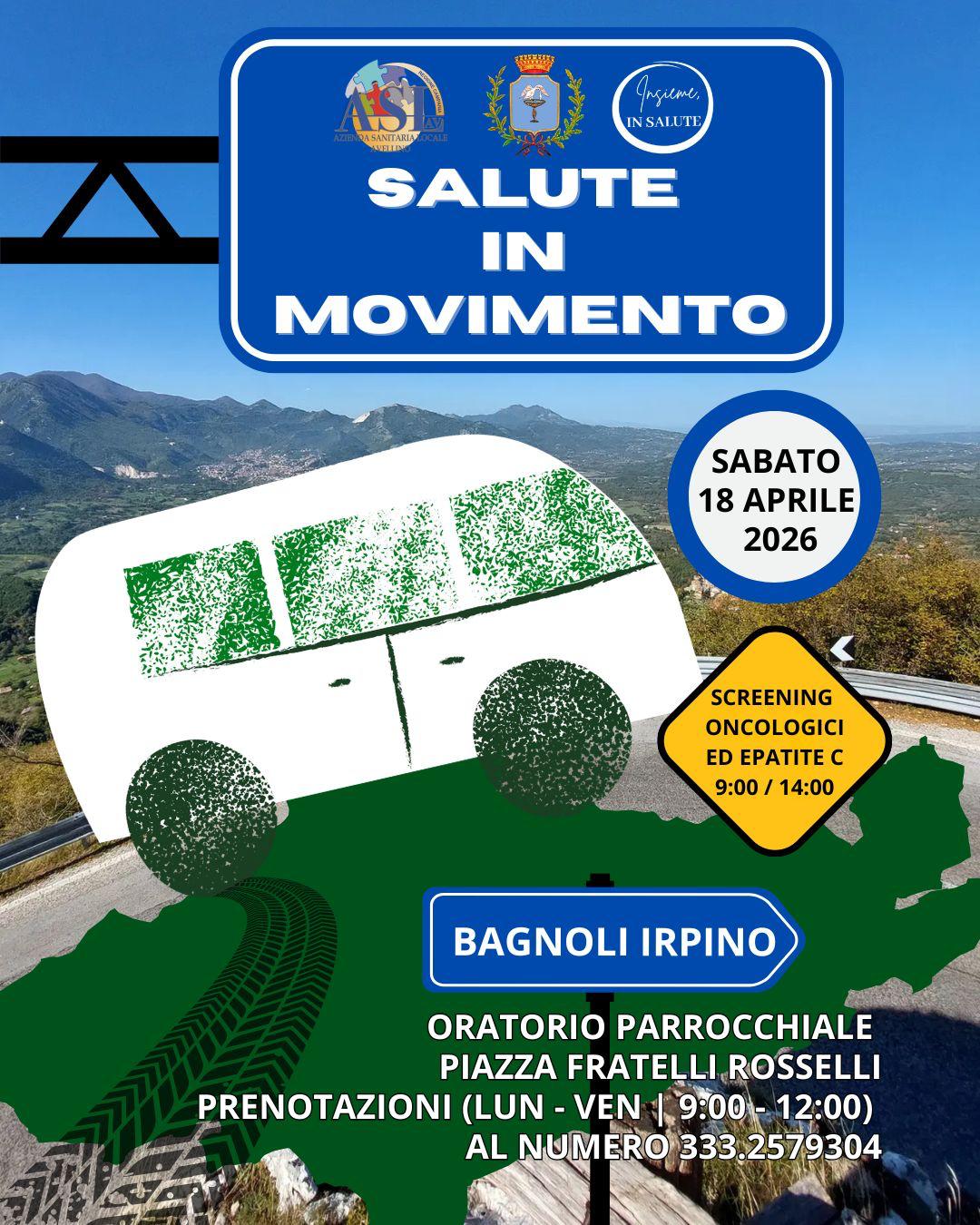 Salute in movimento, la prevenzione dell’Asl Avellino arriva a Bagnoli Irpino